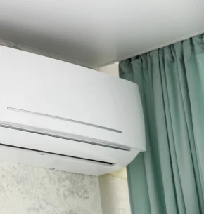 Airco bij gordijn